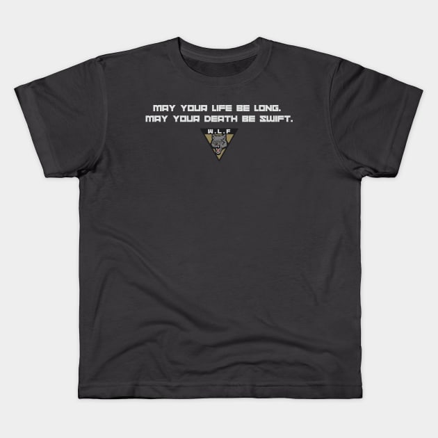 The Last of Us Part II - WLF - Washington Liberation Front - Motto - May Your Death Be Swift Kids T-Shirt by Dopamine Creative